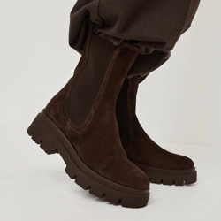 Tamaris - 25992 Leather Chelsea Boots, Mocca